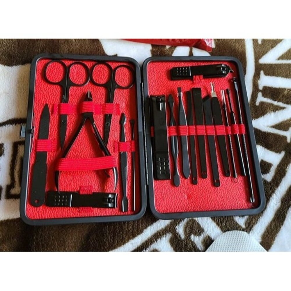 New Manicure Set, 18 in 1 Stainless Steel Professional Pedicure Kit Nail Scissor